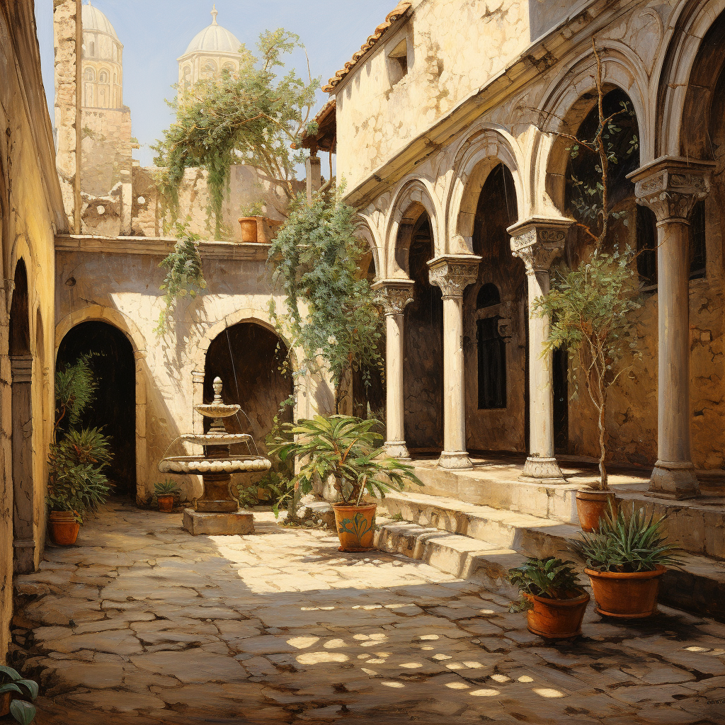 Courtyard of the Church of Saint Lazarus