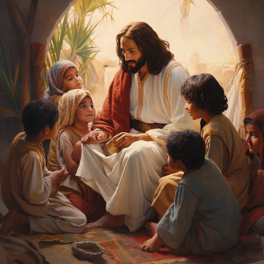 Jesus telling stories