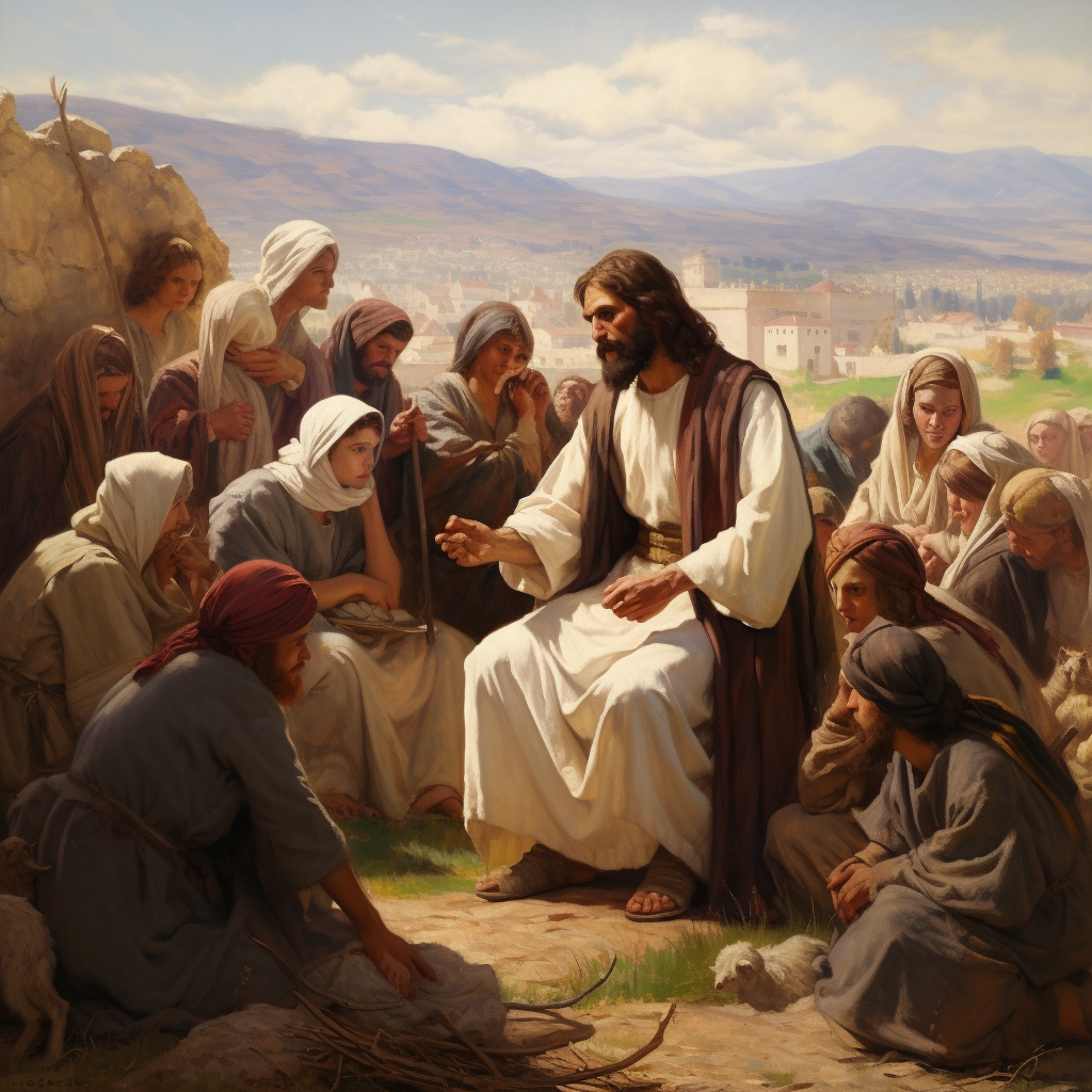 Jesus telling parables
